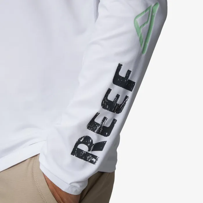 Reef TShirts and Shirts Men Kean Long Sleeve Surf Shirt Upf 50 Bright White Reef TShirts and Shirts Men Kean Long Sleeve Surf Shirt Upf 50 Bright White