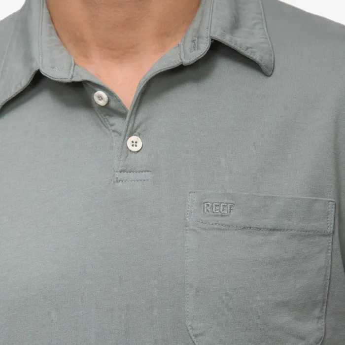 Reef TShirts and Shirts Men Walker Short Sleeve Polo Chinois Green Reef TShirts and Shirts Men Walker Short Sleeve Polo Chinois Green