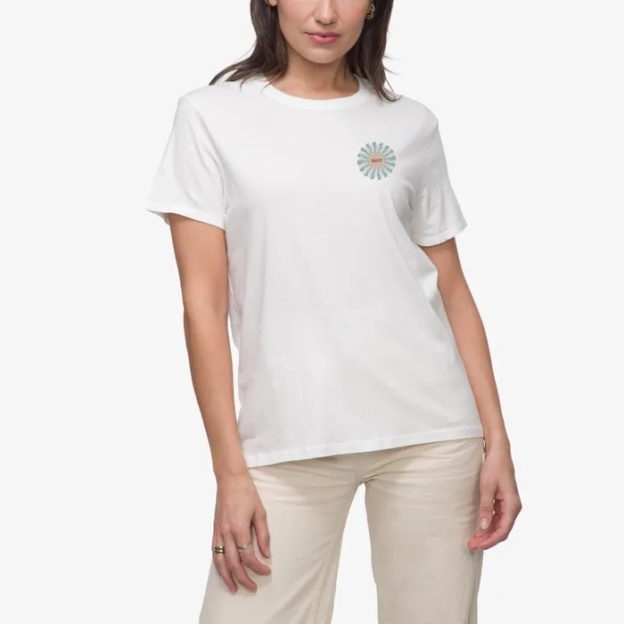 Reef TShirts Tanks and Dresses Women Ayesunrays Short Sleeve Tee Bright White