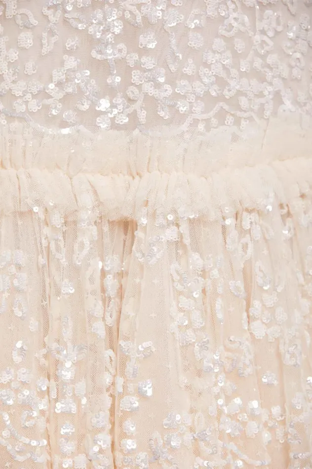 Regal Rose Gloss Strapless Gown Champagne Women Needle and Thread Dresses