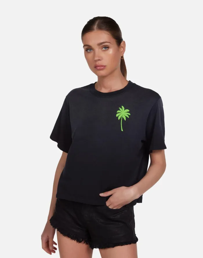 Rue Tropical Shark Jet Black Ombre Women039s Lauren Moshi Short Sleeve