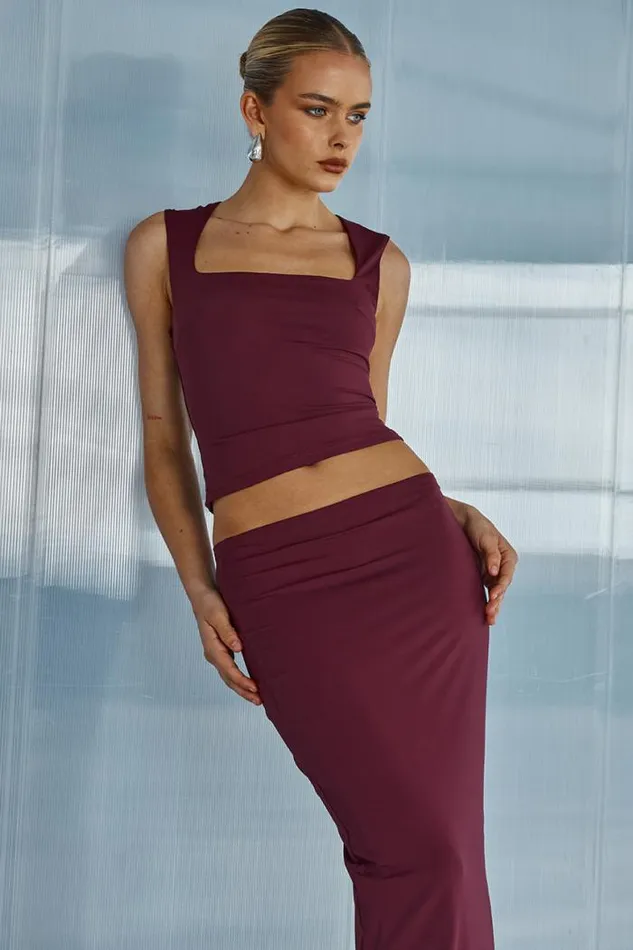 Runaway The Label Basic Shop REIGN TOP 8211 MERLOT
