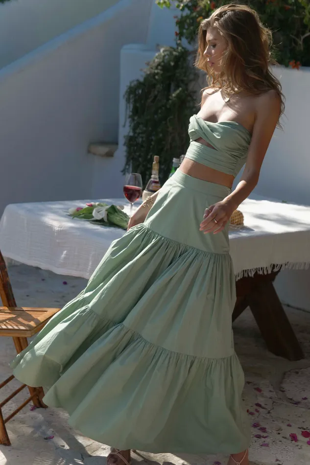 Runaway The Label Crops Shop Ayla Top 8211 Sage