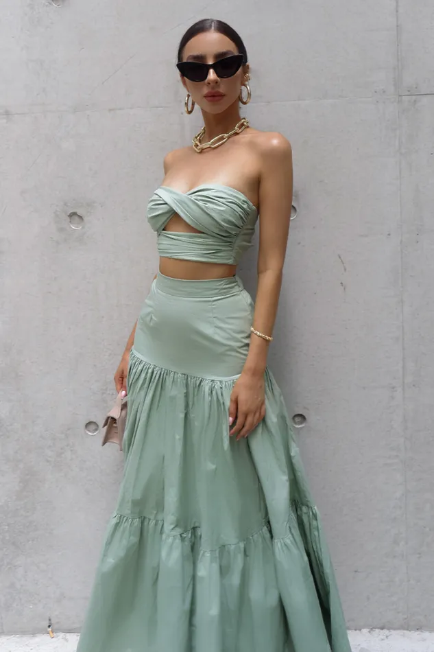 Runaway The Label Crops Shop Ayla Top 8211 Sage
