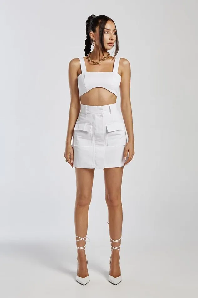 Runaway The Label Crops Shop Karisma Top 8211 White