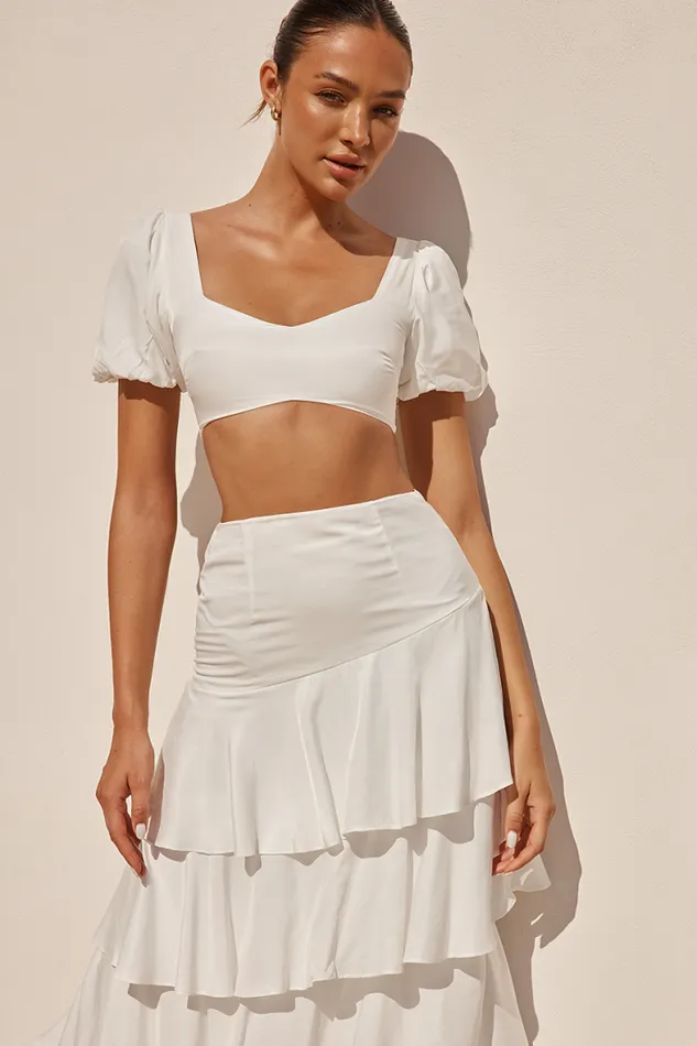 Runaway The Label Crops Shop Priya Top 8211 White