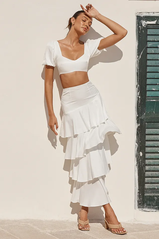 Runaway The Label Crops Shop Priya Top 8211 White Runaway The Label Crops Shop Priya Top 8211 White
