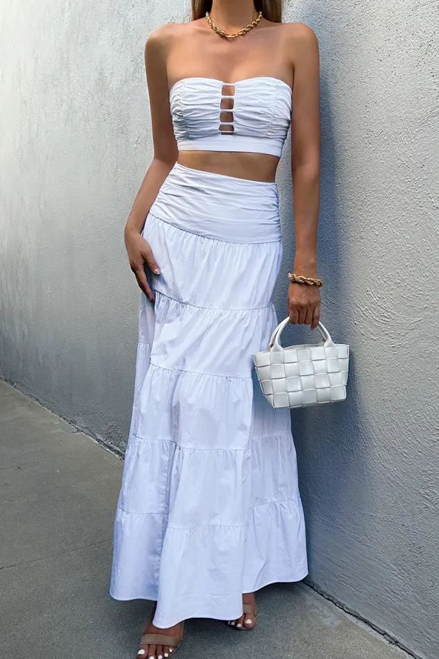 Runaway The Label Crops Shop TAHOE TOP 8211 WHITE