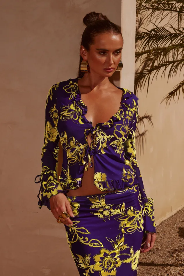 Runaway The Label Crops Shop ZAIDA TOP 8211 VIOLET