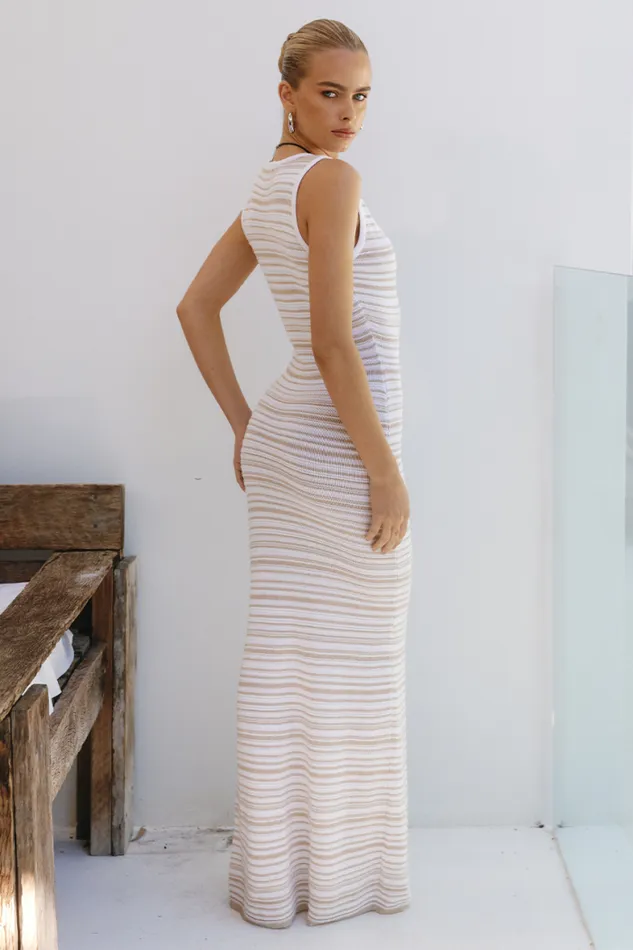 Runaway The Label Maxi Shop HARPER MAXI DRESS 8211 SANDWHITE