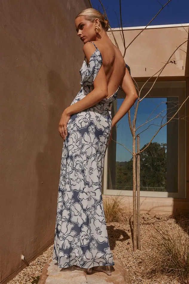 Runaway The Label Maxi Shop KELANI MAXI DRESS 8211 NAVY FLORAL