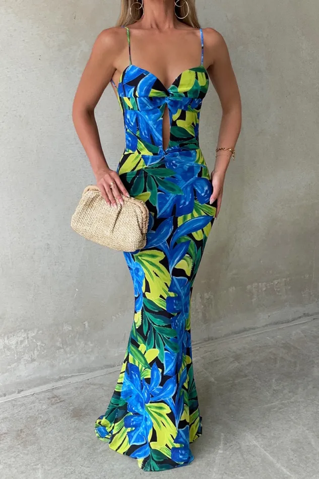 Runaway The Label Maxi Shop MARLINI MAXI DRESS 8211 BLUE FLORAL