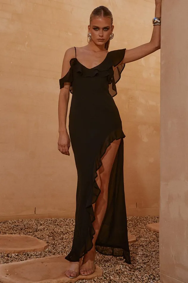 Runaway The Label Maxi Shop VACANZA MAXI DRESS 8211 BLACK