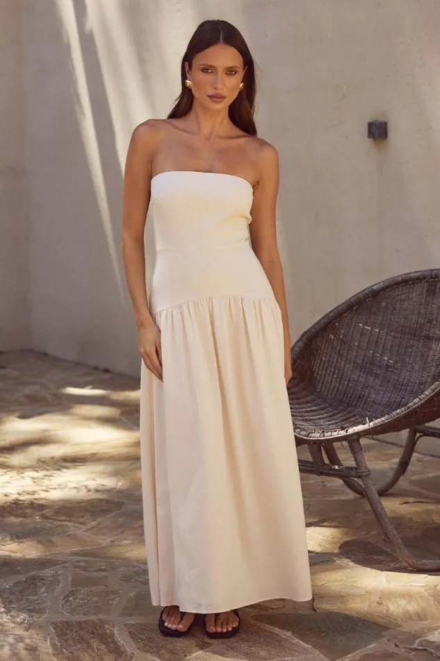 Runaway The Label Midi Shop DANICA MIDI DRESS 8211 LATTE