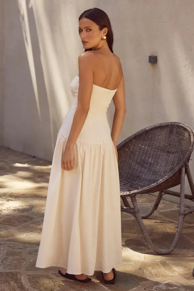Runaway The Label Midi Shop DANICA MIDI DRESS 8211 LATTE