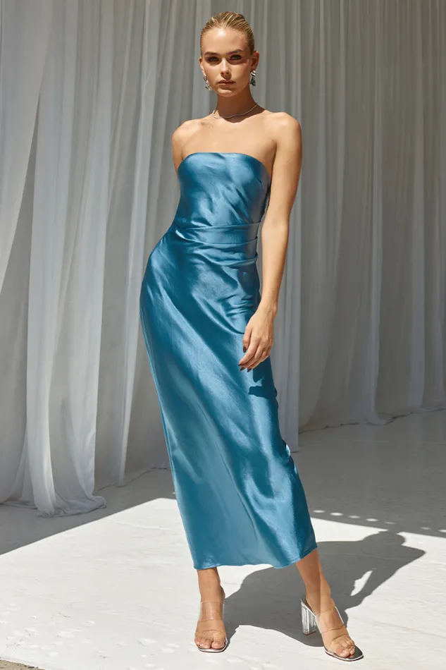 Runaway The Label Midi Shop KRISTINE DRESS 8211 STEEL