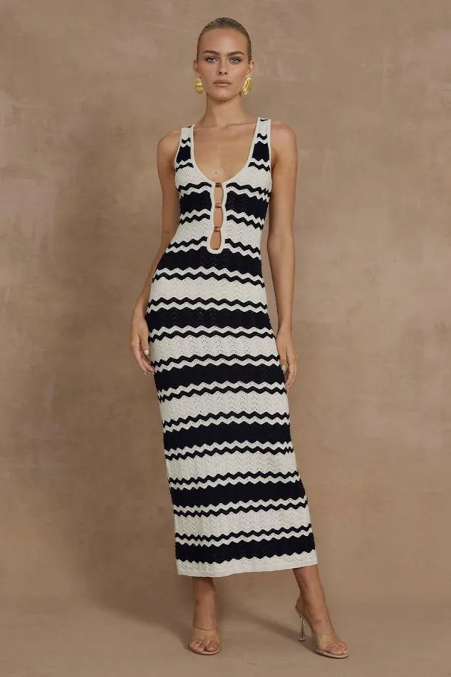 Runaway The Label Midi Shop PANAMA MIDI DRESS 8211 BLACKSAND