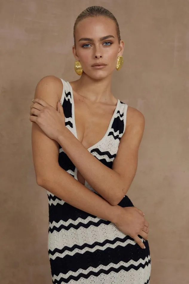 Runaway The Label Midi Shop PANAMA MIDI DRESS 8211 BLACKSAND