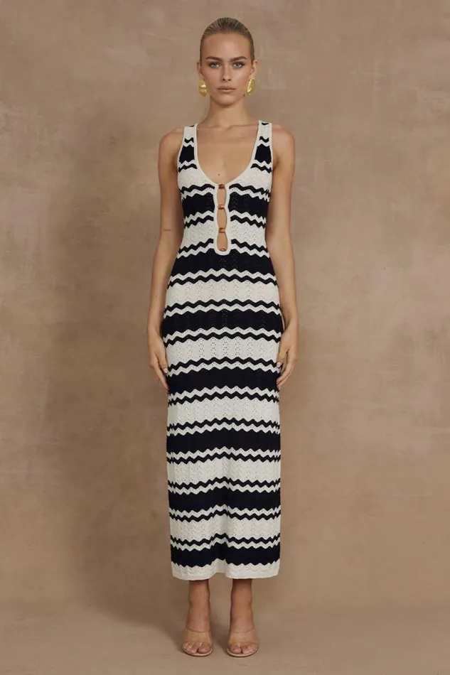 Runaway The Label Midi Shop PANAMA MIDI DRESS 8211 BLACKSAND