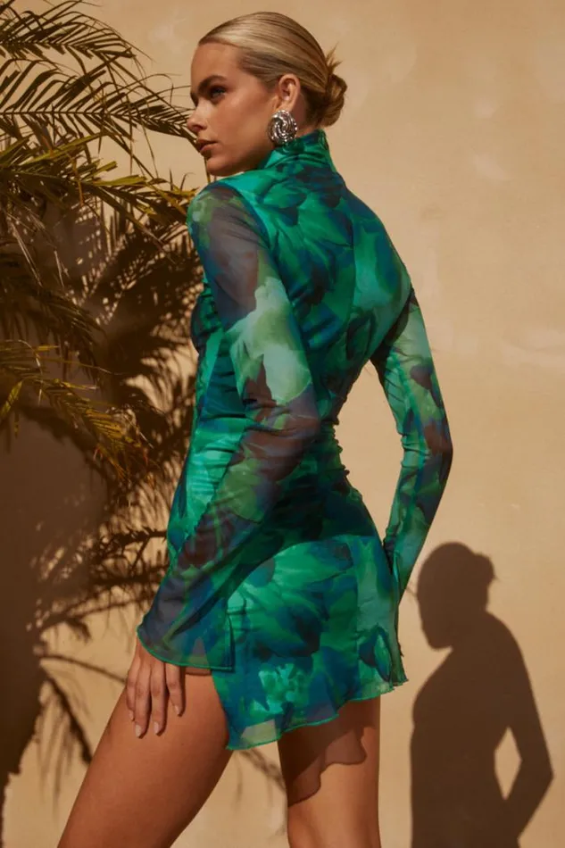Runaway The Label Mini Shop JORDI MINI DRESS 8211 CALISTA GREEN