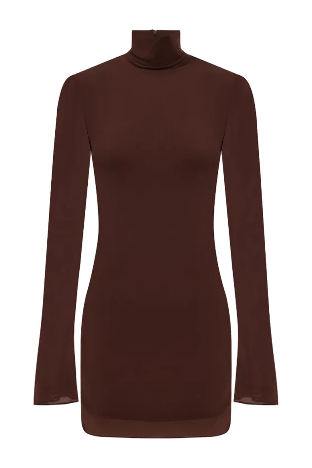 Runaway The Label Mini Shop JORDI MINI DRESS 8211 CHOCOLATE