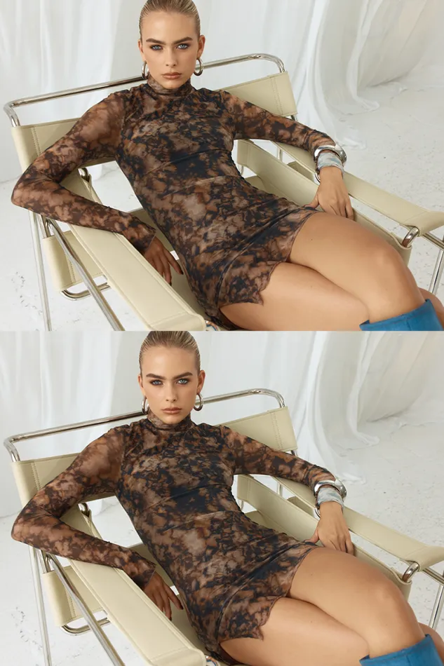 Runaway The Label Mini Shop JORDI MINI DRESS 8211 STONE PRINT Runaway The Label Mini Shop JORDI MINI DRESS 8211 STONE PRINT