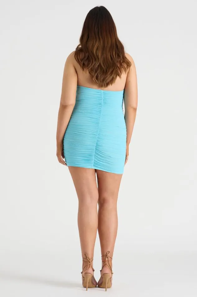 Runaway The Label Mini Shop THE MESH MINI DRESS 8211 AQUA