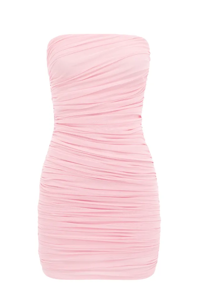 Runaway The Label Mini Shop THE MESH MINI DRESS 8211 PINK