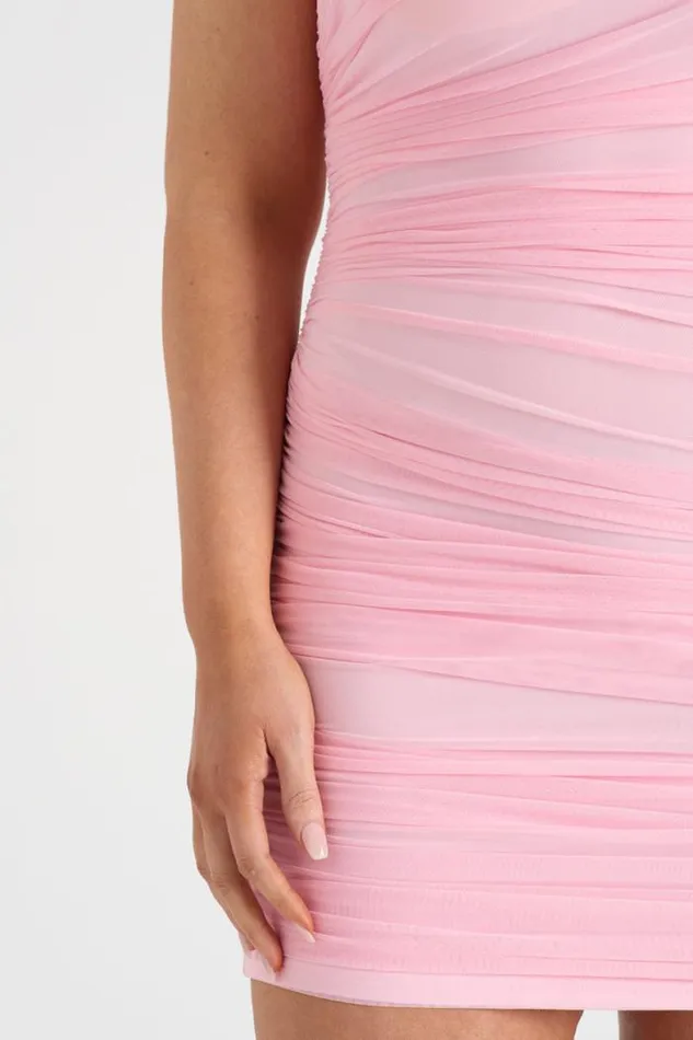 Runaway The Label Mini Shop THE MESH MINI DRESS 8211 PINK