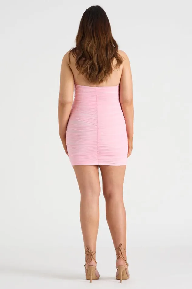 Runaway The Label Mini Shop THE MESH MINI DRESS 8211 PINK