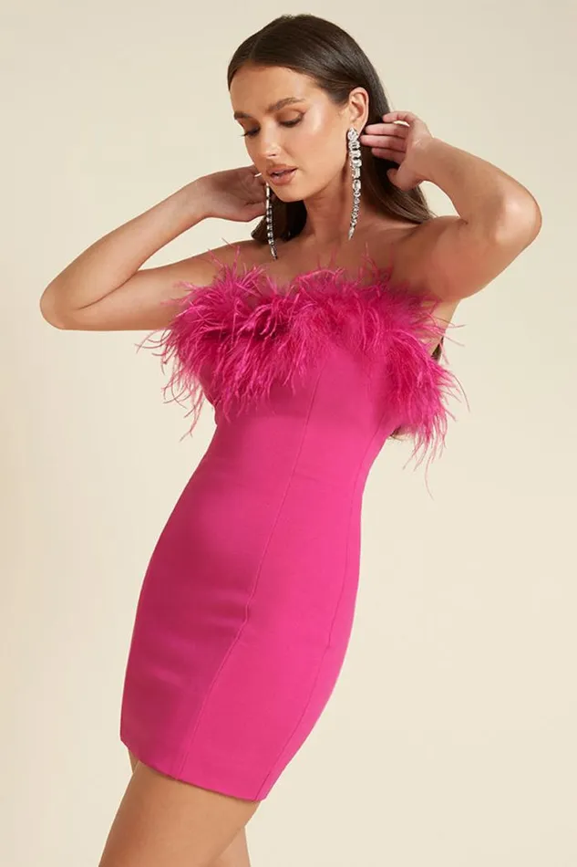 Runaway The Label Mini Shop VALENTINA MINI DRESS 8211 FUCHSIA Runaway The Label Mini Shop VALENTINA MINI DRESS 8211 FUCHSIA