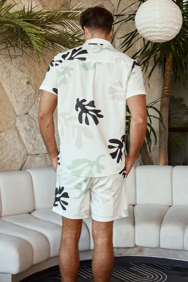Runaway The Label Sets Menswear PARADISO SHIRT 8211 WHITE FLORAL