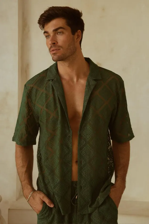 Runaway The Label Sets Menswear TULUM SHIRT 8211 OLIVE