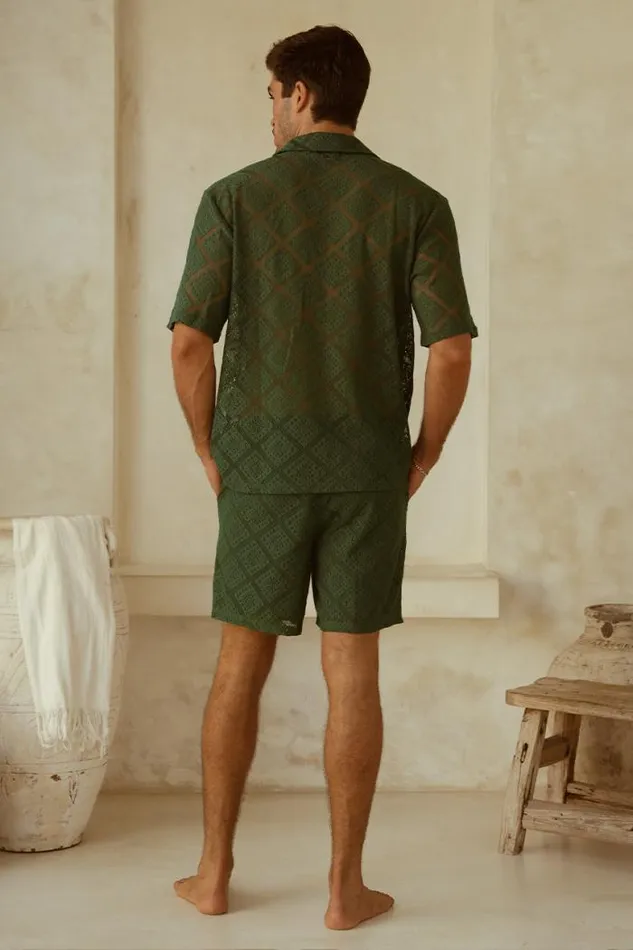 Runaway The Label Sets Menswear TULUM SHIRT 8211 OLIVE