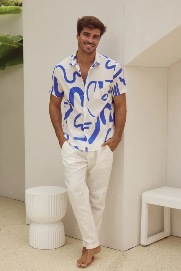 Runaway The Label Sets Menswear YORK SHIRT 8211 WHITEBLUE