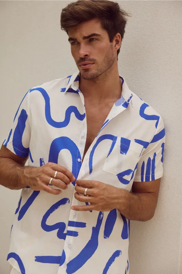 Runaway The Label Sets Menswear YORK SHIRT 8211 WHITEBLUE