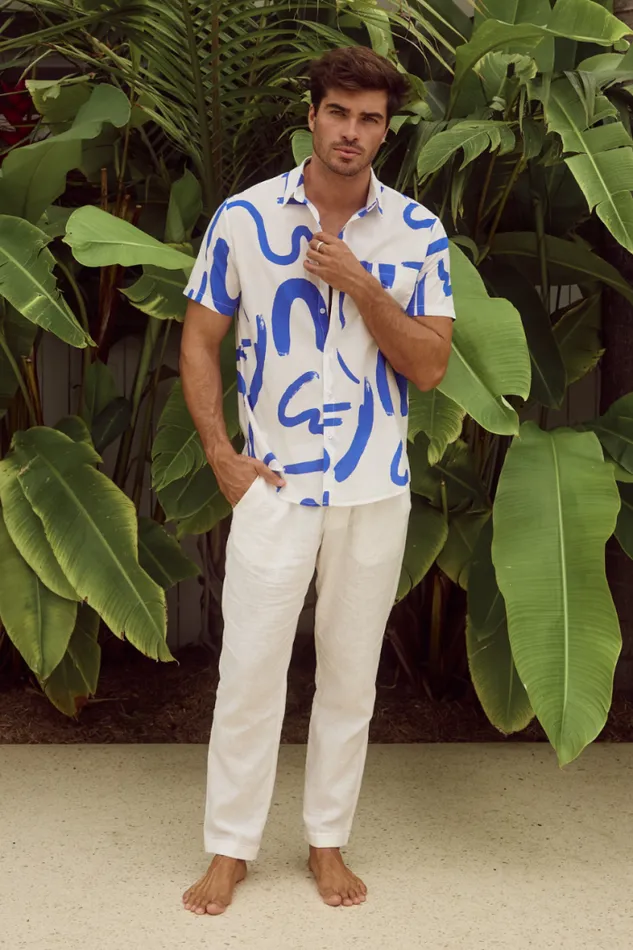 Runaway The Label Sets Menswear YORK SHIRT 8211 WHITEBLUE