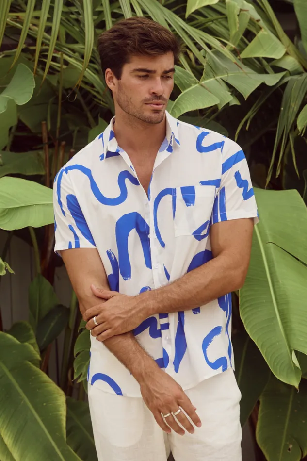 Runaway The Label Sets Menswear YORK SHIRT 8211 WHITEBLUE