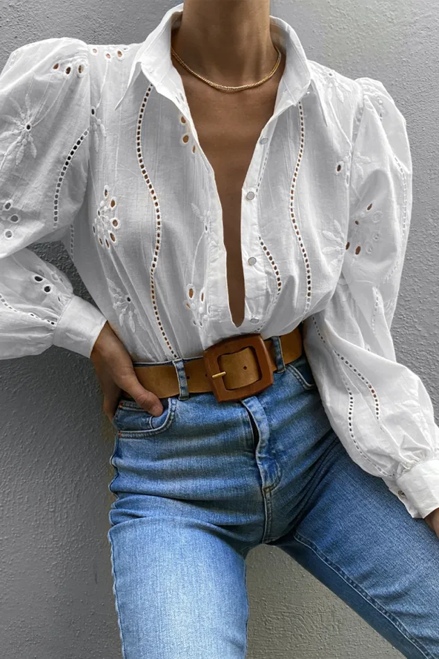 Runaway The Label Shirts and Blouses Shop KNOWLES BLOUSE 8211 WHITE