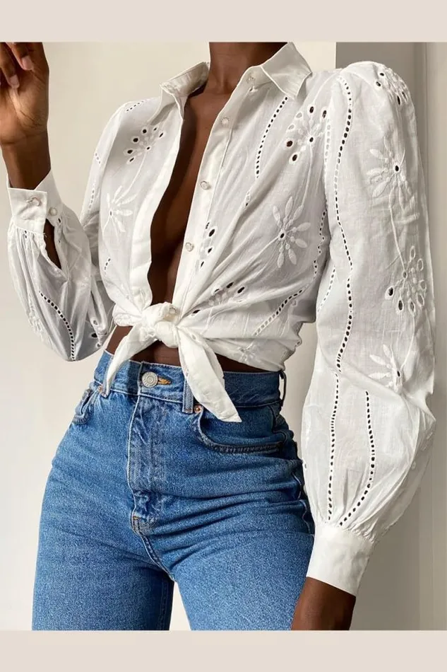 Runaway The Label Shirts and Blouses Shop KNOWLES BLOUSE 8211 WHITE