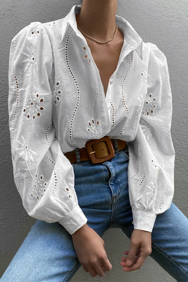 Runaway The Label Shirts and Blouses Shop KNOWLES BLOUSE 8211 WHITE