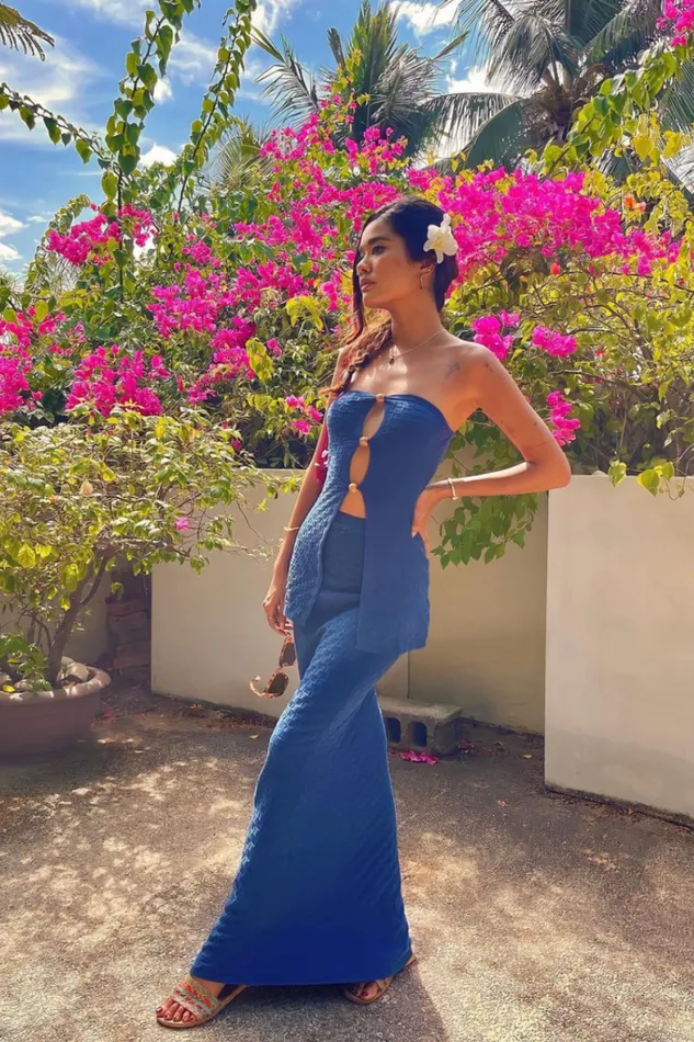 Runaway The Label Skirts Shop TAYA MAXI SKIRT 8211 NAVY