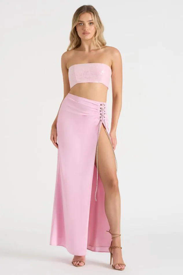 Runaway The Label Skirts Shop THE DRAPED SKIRT 8211 PINK