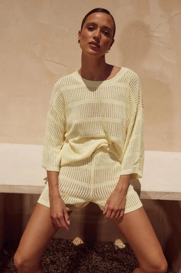 Runaway The Label Summer Sets Shop SAMIA TOP 8211 LEMON