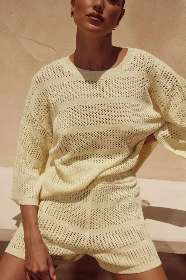 Runaway The Label Summer Sets Shop SAMIA TOP 8211 LEMON