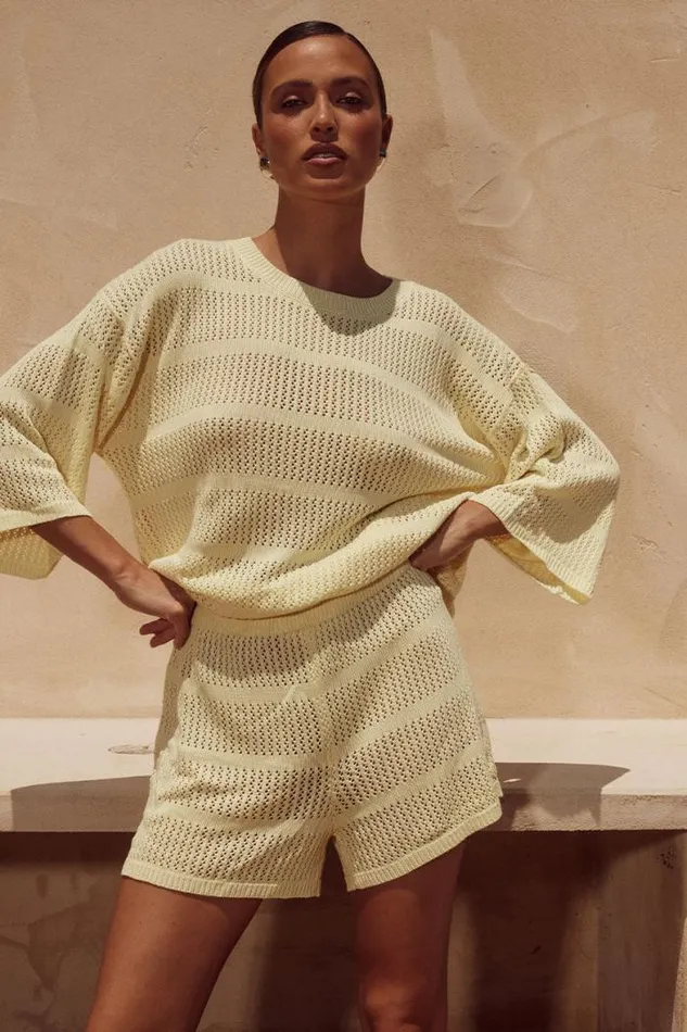 Runaway The Label Summer Sets Shop SAMIA TOP 8211 LEMON