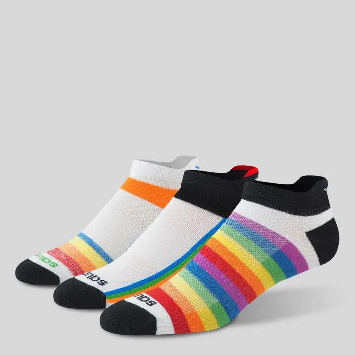 Saucony Accessories MenWomen Inferno Liteweight 3Pack Socks Rainbow