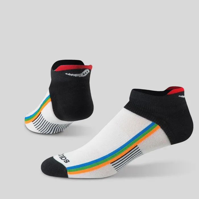 Saucony Accessories MenWomen Inferno Liteweight 3Pack Socks Rainbow