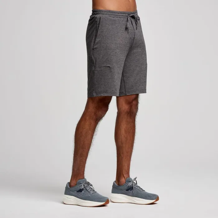Saucony Bottoms Men Triumph 8034 Short Carbon Heather