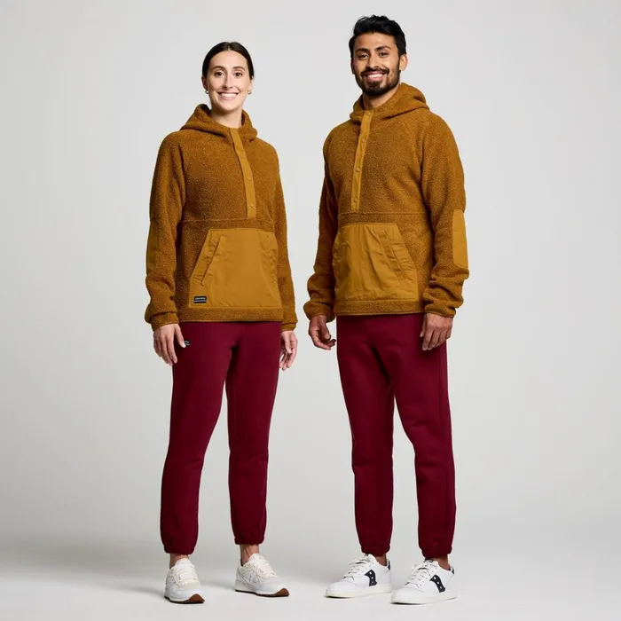 Saucony Jackets MenWomen Recovery Sherpa Pullover Bronze